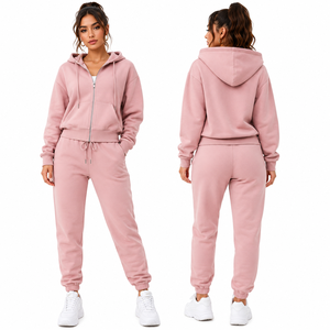 Men's Custom Winter Hooded Tracksuit Set OEM Private Label Premium Cotton <b>Blend</b> Drawstring Hoodie Jogger Streetwear Manufacturer - Product Image 1