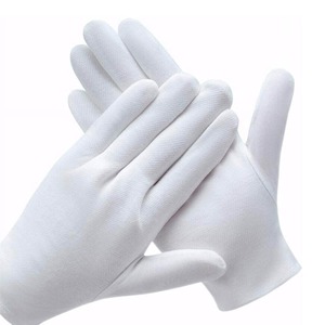 Gants de travail en coton blanc de haute qualité pour hommes et femmes, tricotés, pour la protection du travail, le jardinage, la sécurité, la construction industrielle - Product Image 1