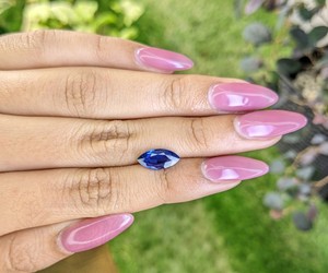 Piedra Preciosa de Zafiro Azul Corte Marquesa a Medida para Joyería, Piedras Sueltas al por Mayor - Product Image 2