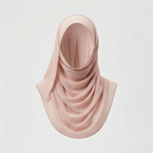 Hiyab de Chifón de Color Sólido para Mujer, Transpirable, para Uso Diario, Pañuelo Islámico - Product Image 1
