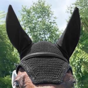 High Quality Customized Design Multi Color Horse Fly Veil Ear Bonnet <b>Equestrian</b> Horse Riding Product Available in All Designs - Product Image 6