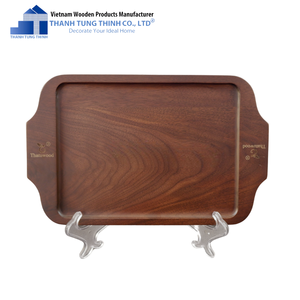 Plateau de service rectangulaire en bois, design minimaliste, durable, pour la cuisine et le rangement de la vaisselle - Product Image 3