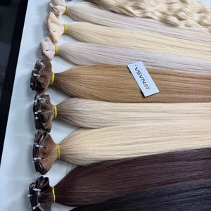 Extensions de cheveux Straight Genius Weft Super Double Drawn, cheveux vierges couleur marron, 100% cheveux vietnamiens - Product Image 1