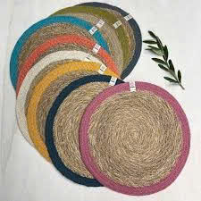 Natural Rattan <b>Tablecloth</b> BPA Free Boho Style Woven With Seagrass Custom Made In Vietnam - Product Image 2