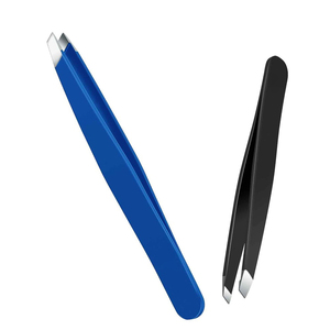 Pinzas para Cejas de Acero Inoxidable Profesionales con Punta Inclinada, Marca Privada Personalizada, Pinzas para Pestañas Postizas - Product Image 6