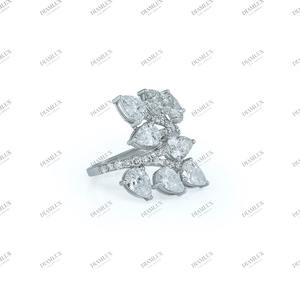 แหวนเงิน 10kt ประดับเพทายลายดอกไม้ ดีไซน์ทันสมัยสำหรับทั้งชายและหญิง เหมาะสำหรับงานแต่งงาน งานหมั้น และโอกาสพิเศษ - Product Image 2