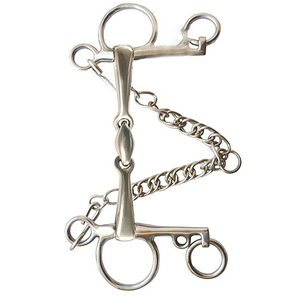 Equipo Ecuestre de Acero Inoxidable de Alta Calidad a Precio Razonable, Bocados Pelham con Cadena de Eslabones Múltiples - Product Image 4
