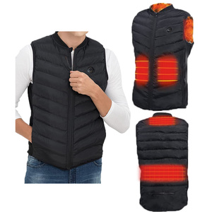Custom Winter Lightweight USB <b>Electric</b> Heated Vest for Men Women with 4 Carbon Fiber Heating <b>Pads</b> and Thermal Reflective Lining - Product Image 1