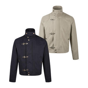 Chaqueta Bomber con Hebilla de Primavera 2026, Estilo Chino Tangzhuang, Cuello Alto, Cierre de Cremallera, Ropa Casual de Calle para Hombre - Product Image 1