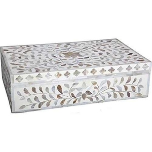 Designer Bone Inlay Jewelry <b>Storage</b> <b>Box</b> Luxury Handmade Wooden Organizer for Women Fashion Accessories - Product Image 4
