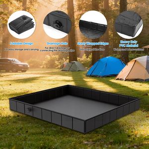 Doccia da Campeggio Portatile in PVC Pieghevole da 41 Pollici con Tubo di Scarico per Escursioni e Camper - Product Image 2