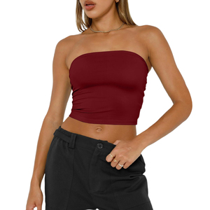 Top Tubo sin Tirantes para Mujer, Estilo Casual de Verano, para Fiestas y Clubes, a la Moda, Venta al Por Mayor - Product Image 1