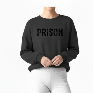 Women Printed Knitted Oversized Sweatshirt Minimal Silhouette Heavy <b>Brushed</b> Fabric Long Sleeve Autumn Winter Top - Product Image 1