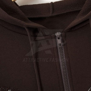 Sudaderas con Pedrería de Ajuste Cómodo, Material de Mezcla de Algodón, Sudaderas con Pedrería para Uso Casual - Product Image 4