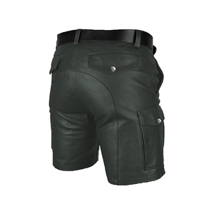 Shorts en cuir décontractés pour hommes de haute qualité 2026, 100 % cuir, séchage rapide, logo personnalisé, service OEM - Product Image 4