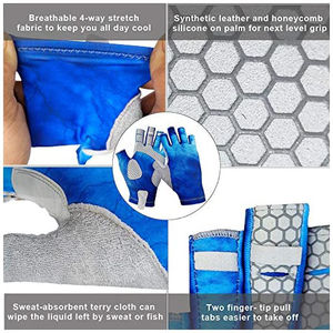 Guantes de Pesca sin Dedos de Neopreno con Protección UV UPF50+ para Hombres y Mujeres, para Senderismo y Pesca al Aire Libre en Todas las Estaciones - Product Image 2