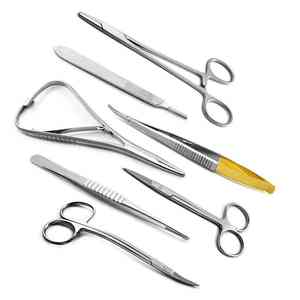 <b>Kit</b> 7pc Stainless Steel Manual Surgical Instruments Tissue Dissecting Scissors <b>Suture</b> Removal Needle Holders CE By Grip Surgical - Product Image 2