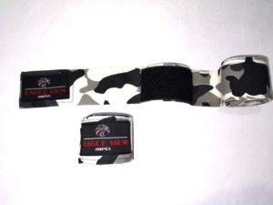 Bandages de boxe et de Muay Thai gris respirants et durables en coton-nylon de 4,5 m x 5 cm pour la protection des poignets - Product Image 3