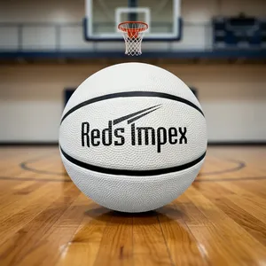 Ballon de basketball en caoutchouc premium - Chambre à air en latex, surface antidérapante pour jeu en extérieur/intérieur, rebond élevé, options de logo/couleur personnalisées - Product Image 1