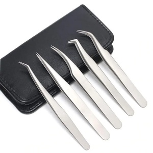 Stainless Steel Precision Eyelash Tweezers Set1Pcs Curved Sharp Tip Beauty Tools for Eyelash Extensions - Product Image 6