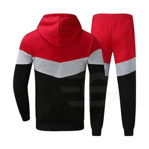 ชุดวอร์มมีฮู้ดสำหรับผู้ชาย ชุดกีฬาลำลอง ชุดออกกำลังกายกลางแจ้ง ทรงเข้ารูป มีกระเป๋า ชุดกีฬาสวมใส่สบาย - Product Image 2