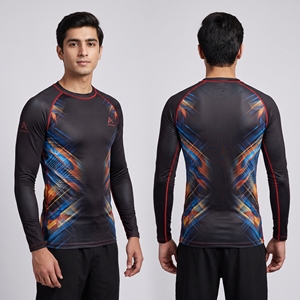 Haut de compression personnalisé pour Muay Thai à manches longues, élastique, anti-déchirure, sublimé, pour arts martiaux, fabrication usine - Product Image 5
