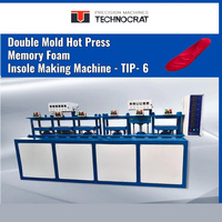 Machine de fabrication de semelles Technocrat Mouldings TIP-6, moteur 5HP, composants principaux, engrenage, PLC, boîte de vitesses, roulement, tension 18KVW, garantie 1 an