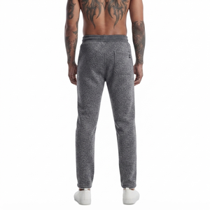 PREMIUM QUALITY Men's Dark Grey Sherpa Lined Fleece <b>Linen</b>/Cotton Anti-Pilling Lightweight Warm Casual Athletic Track Pants - Product Image 2