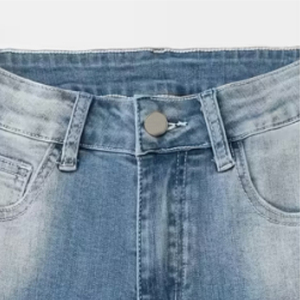 High Quality Canvas Denim Shorts Fashion High Waist Blue <b>Jeans</b> Casual Pants Elastic Waist <b>Drawstring</b> <b>Men</b> 180g Digital Printed - Product Image 5
