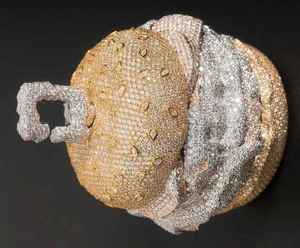 Colgante de Moissanita Personalizado Estilo Hamburguesa de 3 Pulgadas Chapado en Rodio, Plata 925, Joyería Fina Unisex, Colgantes y Dijes - Product Image 3