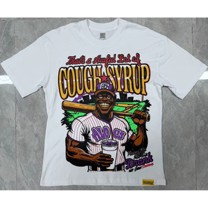 Camisetas de Algodón con Estampado Gráfico Personalizado, 100% Algodón, Estilo Urbano, Tallas Grandes, para Hombre y Mujer, OEM, ODM, Impresión por Serigrafía, Venta al Por Mayor - Product Image 5