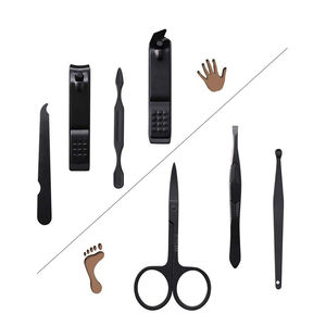 7 In 1 Stainless Steel <b>Nail</b> <b>Kit</b> Manicure Pedicure Tools Set With Clipper Scissors Cuticle Pusher For Adult - Product Image 1