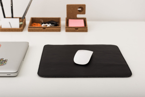 Tapis de souris rond en cuir véritable, tapis de souris personnalisé en cuir de vachette, tapis compact en cuir véritable pour ordinateur portable, idéal pour les voyages LMP-0032 - Product Image 2