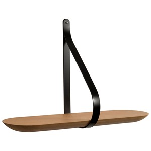 Étagère minimaliste à un seul niveau en bois de chêne avec supports cachés pour salon - Vente en gros B2B - Product Image 2