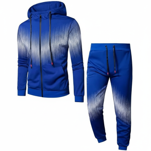 Ensemble de survêtement unisexe de haute qualité en polyester/nylon/coton, vêtements de jogging personnalisés pour hommes, col rond, vêtements décontractés, ensembles de survêtement - Product Image 1