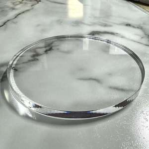 Modern Acrylic <b>Coasters</b> Set Clear Transparent Round <b>Drink</b> <b>Coasters</b> for Table Protection - Product Image 3
