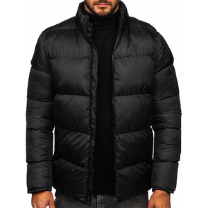 Hooded Heavy Designer Puff Padded Coat Oversized Down Bubble Winter Custom Men Puffer <b>Jacket</b> with Sleeve - Product Image 5