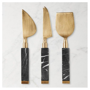 Juego de Cuchillos para Queso de Acero Inoxidable Dorado de Primera Calidad, 4 Piezas, con Mangos de Madera Natural, Accesorios Ecológicos para Tabla de Charcutería - Product Image 5