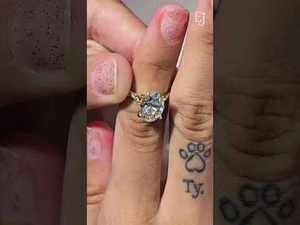 แหวนเพชรทรงรี 1.5 กะรัต EF-VS1 เพาะเลี้ยงในห้องปฏิบัติการ ตัวเรือนทอง 14 กะรัต ดีไซน์แหวนแต่งงานแบบแยกส่วน สง่างาม หรูหรา สำหรับผู้หญิง - Product Image 6