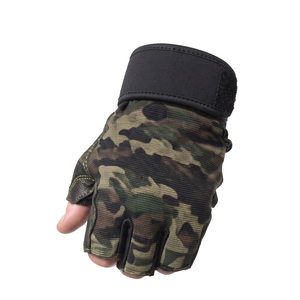 Gants de musculation camouflage avec support pour le poignet, antidérapants, fermeture à boucle réglable, gants d'entraînement de force unisexes - Product Image 5