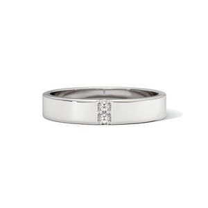 Minimalist Natural Diamond <b>Men</b>’s <b>Ring</b> in 925 Sterling <b>Silver</b> | Classic Everyday Band <b>for</b> <b>Men</b> - Product Image 5