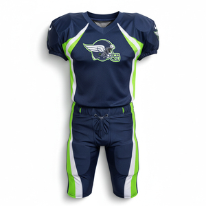 Sublimation American Football Uniform Custom Team Design Gridiron Jersey High Elastic <b>Padded</b> <b>Game</b> Pants Uniform Sets 3D - Product Image 1