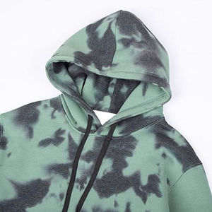 Sweat-shirts pour hommes avec logo personnalisé imprimé, respirants, écologiques, en tricot d'hiver, avec capuche tie-dye, tissu polyester/coton - Product Image 3