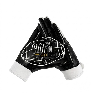 Fabricant de gants de receveur de football américain sur mesure, avec paume adhésive et doigts entièrement couverts, pour le football américain - Product Image 5