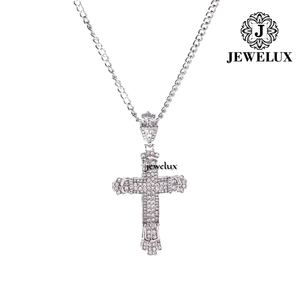จี้ไข่มุกน้ำจืดชุบทองคำขาว 925 ประดับเพชรหรูหรา Jewelux รับรองโดย IGI สไตล์ฮิปฮอป สำหรับทุกเพศ ลดราคาพิเศษ - Product Image 3