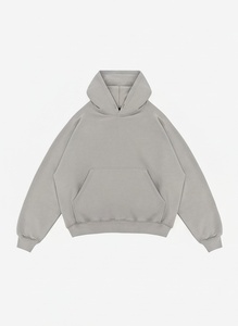 <b>Men's</b> Stone <b>Grey</b> Pullover <b>Hoodie</b> Cotton Fleece Casual Streetwear Regular Fit Autumn Winter OEM Service - Product Image 1