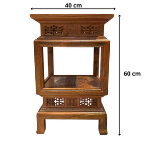 Traditional Simple Design <b>Square</b> Pedestal Made of Rosewood 60cm Size for Indoor Outdoor Use - Product Image 6