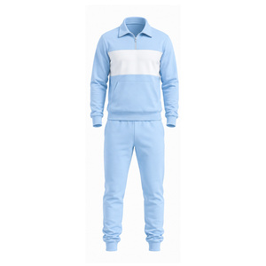 Custom Men Sport Tracksuits OEM Fleece Athletic Training Sets Zip Jacket Jogger <b>Pants</b> Wholesale Gym Wear Manufacturer Sportswear - Product Image 1