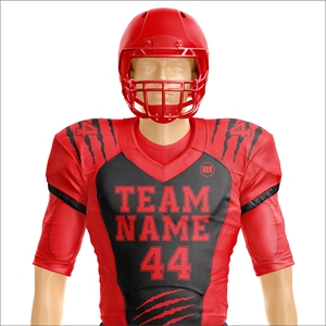 Premium Custom Tackle Football Uniform Team <b>Name</b> Printed Half Lightweight Stretch Jersey Pants Set Reinforced Stitching Teamwear - Product Image 4