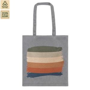 Recycled Cotton Tote Bag 225 GSM <b>Rainbow</b> Printed Grey Shopping Bag Custom Logo Promotional Wholesale OEM ODM Supplier Exporter - Product Image 1